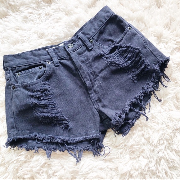 Brandy Melville Pants - Brandy Melville | Black Denim Cutoff Shorts 25